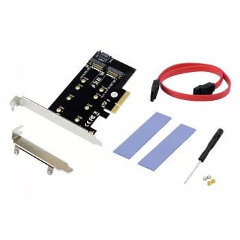 Adaptador Conceptronic EMRICK 2 em 1 M.2 SSD PCIe SATA AHCI NVMe