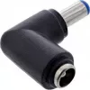 Adaptador DC InLine 5,5x2,1 mm ficha DC macho/fêmea angular universal preto