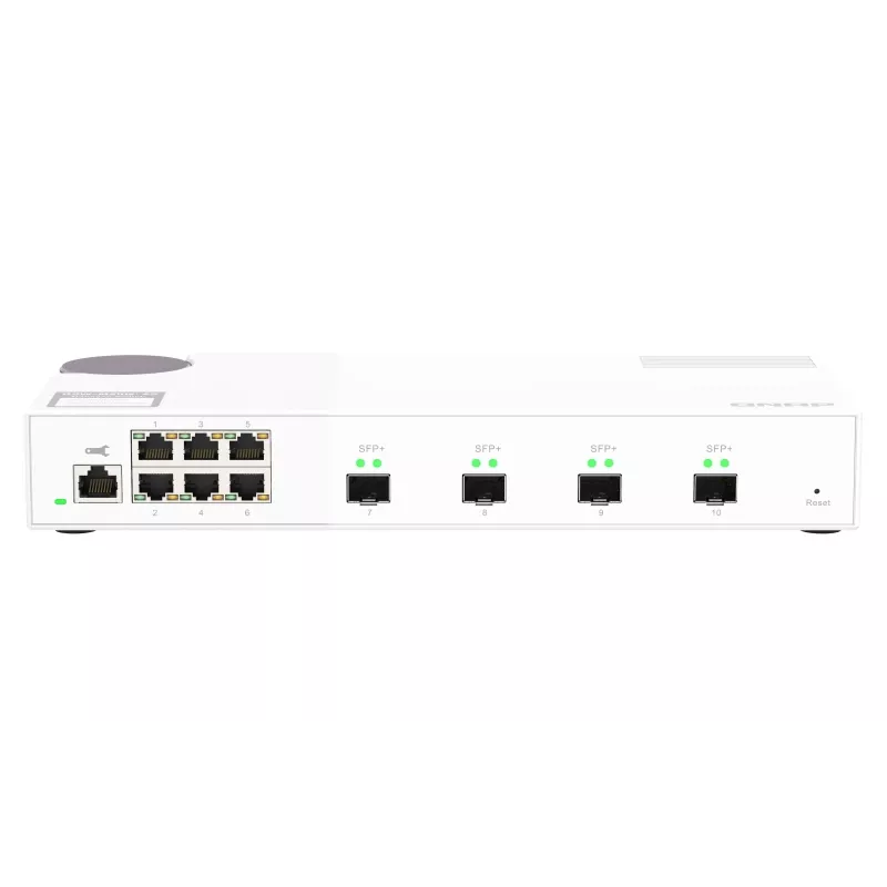 Switch de rede QNAP QSW-M2106-4S Managed L2 2,5G Ethernet (100/1000/2500) branco