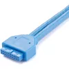 Adaptador StarTech.com de 2 portas USB 3.0 Type-A para chapa de slot, IDC, USB 3.2 Gen 1 (3.1 Gen 1), azul, aço inoxidável, 0,5 m, CE, REACH, 500 mm
