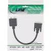 Cabo adaptador DVI-I InLine 17301 ficha DVI-I / conector fêmea DVI-I + conector fêmea S-VGA