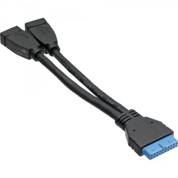 Cabo adaptador interno InLine USB 3.0 2x USB Type-A fêmea / header da placa-mãe