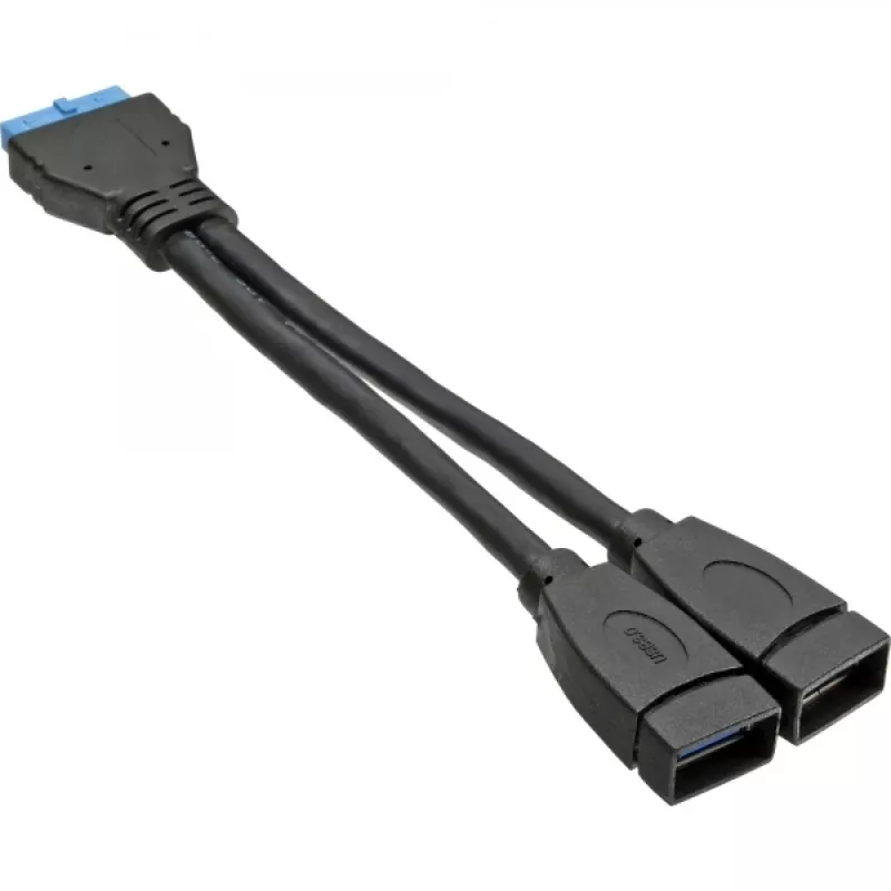 Cabo adaptador interno InLine USB 3.0 2x USB Type-A fêmea / header da placa-mãe