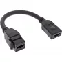 Cabo adaptador InLine HDMI Keystone 4K/60 Hz, HDMI A fêmea/fêmea, preto, 0,2 m