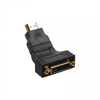 Adaptador InLine HDMI para DVI HDMI macho / 24+1 fêmea 180° angular dourado