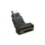 Adaptador InLine HDMI para DVI HDMI macho / 24+1 fêmea 180° angular dourado