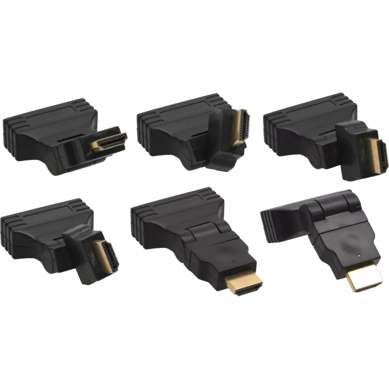 Adaptador InLine HDMI para DVI HDMI macho / 24+1 fêmea 180° angular dourado