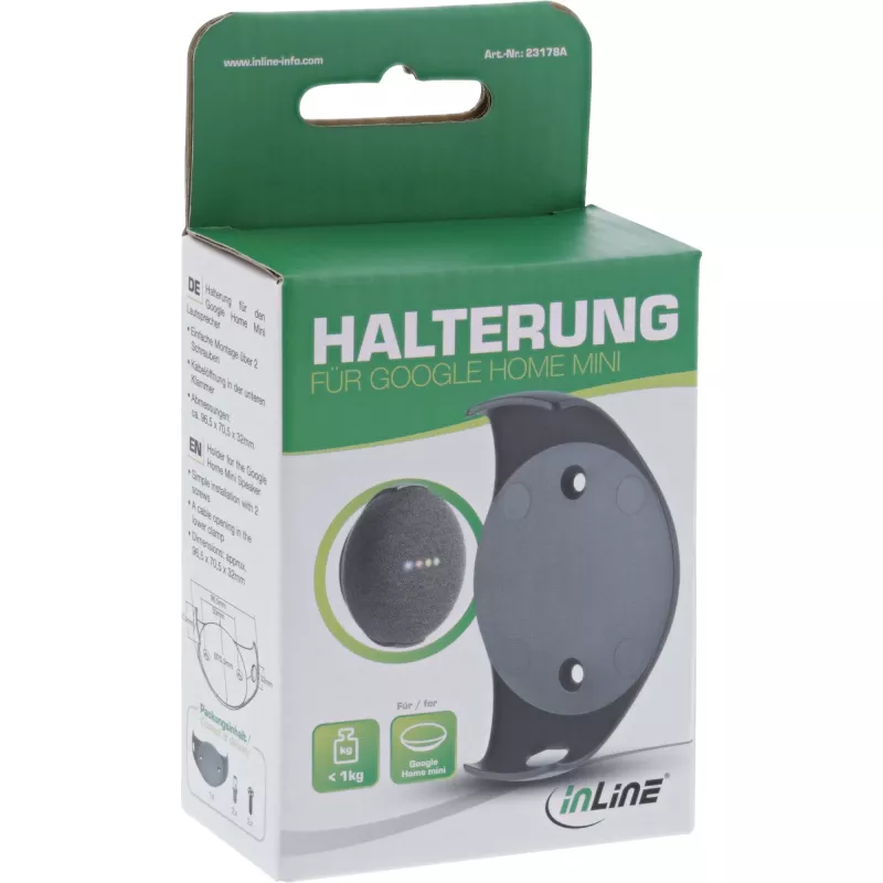 Suporte de parede InLine Google Home Mini 23178A