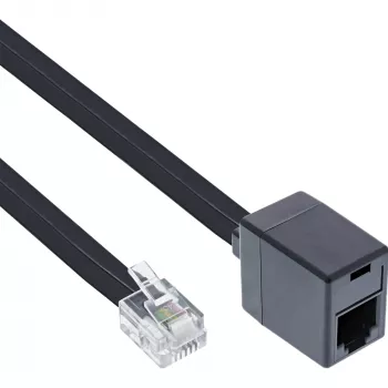 Cabo modular InLine RJ12 6P6C macho / fêmea 10 m