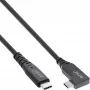 Cabo USB4 InLine, USB-C, angular de um lado, PD 240W, 8K60Hz, TPE, preto, 2m