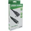 Cabo USB4 InLine, USB-C, angular de um lado, PD 240W, 8K60Hz, TPE, preto, 1m