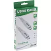 Cabo USB4 InLine, USB-C macho/macho, PD 240W, 8K60Hz, TPE, branco, 0,5 m