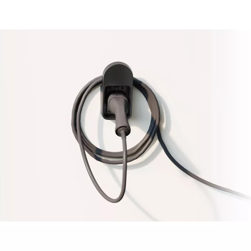 Suporte universal para cabo de carregamento EV InLine, preto, 117x95x213 mm