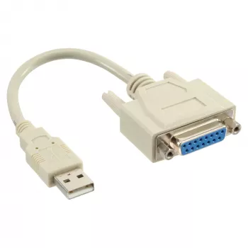 Cabo adaptador USB USB Type-A macho DB15 fêmea InLine 33101