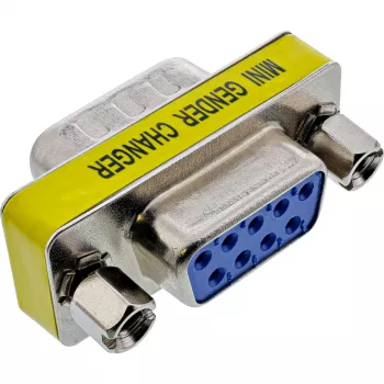 Mini adaptador InLine 9 pinos série macho/fêmea