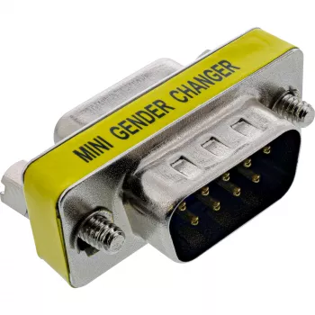 Mini adaptador InLine 9 pinos série macho/fêmea