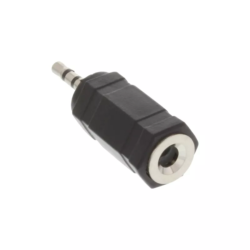 Adaptador de áudio InLine 2,5 mm macho / 3,5 mm fêmea estéreo 99308