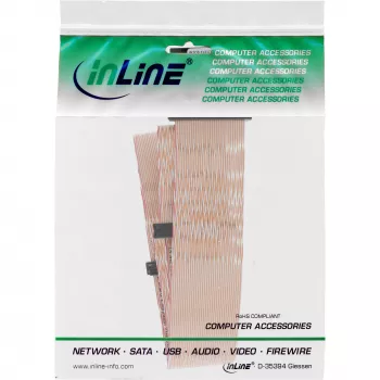 Cabo plano SCSI U320 InLine, 68 pinos, para 2 dispositivos, com terminador