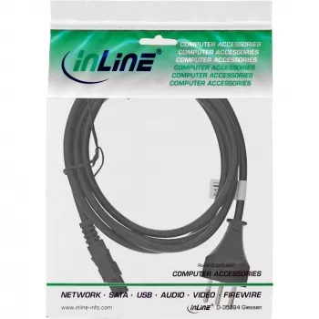 Cabo de alimentação para portátil Suíça conector fêmea 3 pinos 2 m InLine