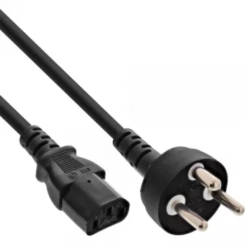 Cabo de alimentação Dinamarca Type-K ficha / ficha IEC C13 3 pinos, 1,8 m InLine
