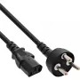 Cabo de alimentação Dinamarca Type-K ficha / ficha IEC C13 3 pinos, 1,8 m InLine
