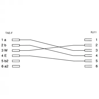 Adaptador TAE-F InLine ficha TAE-F / conector fêmea RJ11