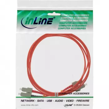 Cabo de fibra ótica duplex InLine SC/SC 50/125 µm OM2 15 m
