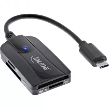 Leitor de cartões InLine USB 3.1 USB-C, para SD/SDHC/SDXC, microSD, compatível com UHS-II