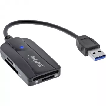 Leitor de cartões InLine USB 3.1 USB-A, para SD/SDHC/SDXC, microSD, compatível com UHS-II