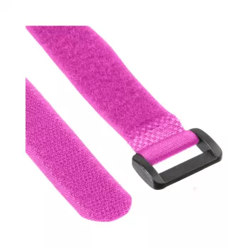Abraçadeiras de cabos InLine com fecho de velcro 20 x 200 mm, 10 unid., rosa