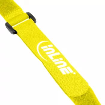 InLine Abraçadeiras de velcro para cabos, 20 x 300 mm, 10 unid., amarelo