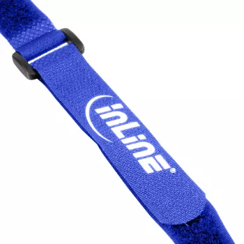 Abraçadeiras de cabos InLine com fecho de velcro 20 x 400 mm 10 unid. azul