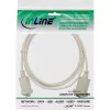Cabo null modem InLine 9 pinos fêmea/fêmea blindado 2 m bege