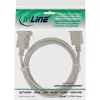 InLine Cabo null modem, DB9 fêmea/fêmea, com clipe, bege, 3 m