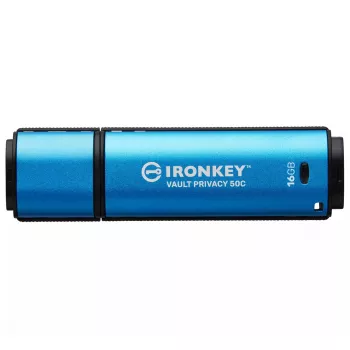 Kingston Technology IronKey 16GB USB-C Vault Privacy 50C AES-256 encriptado, FIPS 197