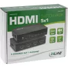 Comutador HDMI InLine 5 portas 4K2K@60Hz HDCP 2.2 preto
