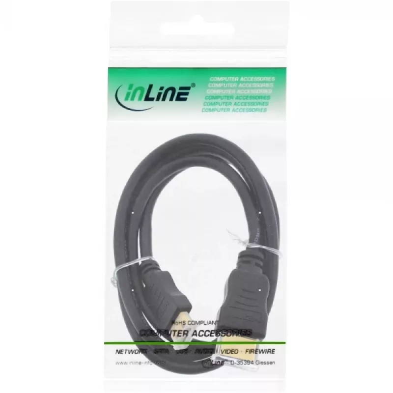 Cabo HDMI Mini InLine, High Speed HDMI, AM/CM, dourado, 1,5 m