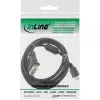 Cabo HDMI-DVI InLine 19 pinos macho / 18+1 macho + núcleo de ferrite preto 1,8 m