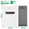 Destruidora de documentos LEITZ IQ Protect Premium 6M P5 – microcorte, 18 L, controlo tátil, 351×204×355 mm