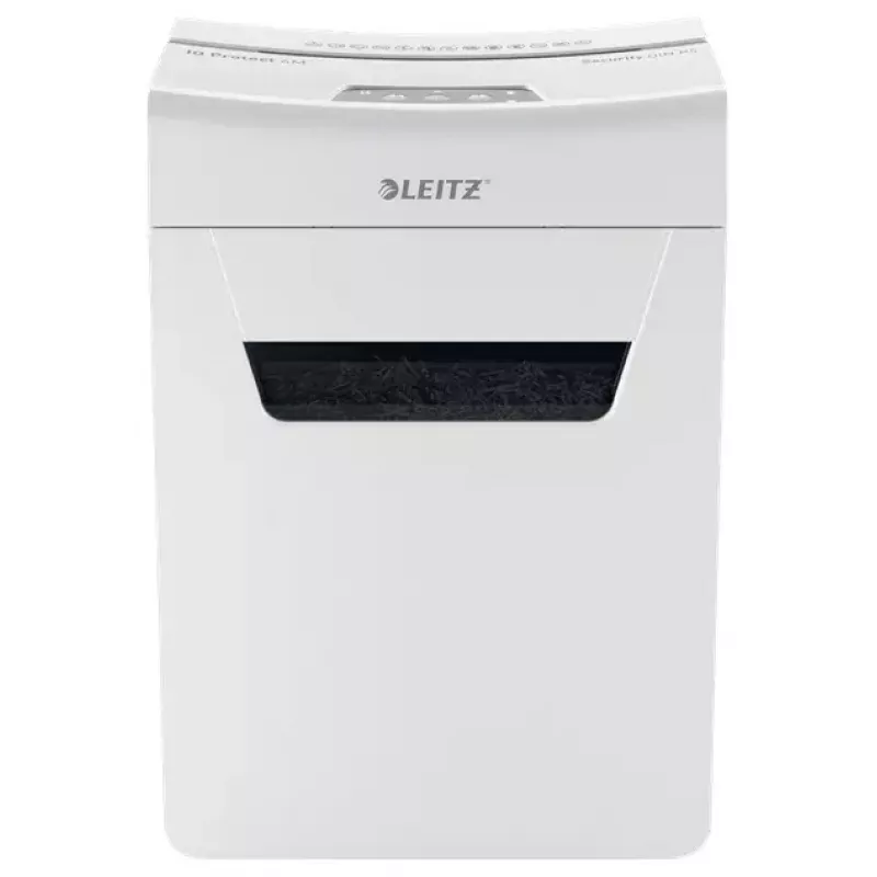 Destruidora de documentos LEITZ IQ Protect Premium 6M P5 – microcorte, 18 L, controlo tátil, 351×204×355 mm