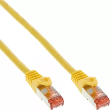 Cabo de rede InLine S/FTP PiMF Cat.6 250MHz PVC CCA amarelo 1m