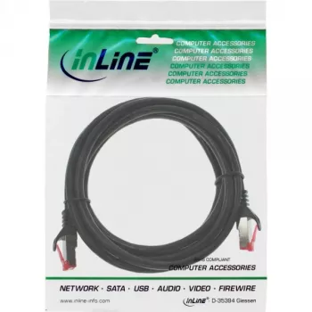 Cabo de rede InLine S/FTP PiMF Cat.6 250MHz PVC CCA preto 1,5 m