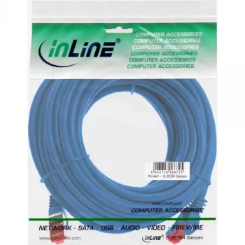 Cabo de rede InLine S/FTP PiMF Cat.6 250MHz PVC CCA azul 10m