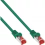 Cabo de rede InLine S/FTP PiMF Cat.6 250MHz PVC CCA verde 1m
