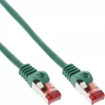 Cabo de rede InLine S/FTP PiMF Cat.6 250MHz PVC CCA verde 10m