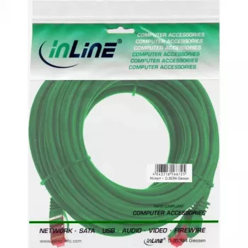 Cabo de rede InLine S/FTP PiMF Cat.6 250MHz PVC CCA verde 10m