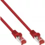 Cabo de rede InLine S/FTP PiMF Cat.6 250MHz PVC CCA vermelho 1m