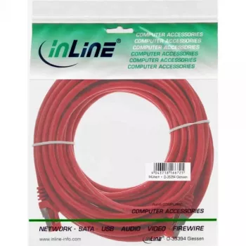Cabo de rede InLine S/FTP PiMF Cat.6 250MHz PVC CCA vermelho 10m