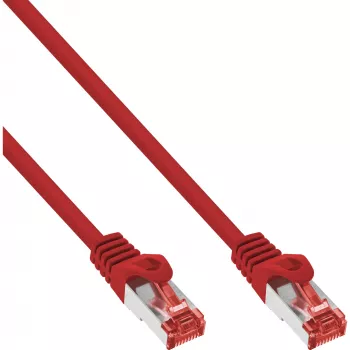 Cabo de rede InLine S/FTP PiMF Cat.6 250MHz PVC CCA vermelho 5m