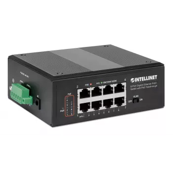 Switch industrial Intellinet 8 portas Gigabit Ethernet PoE+